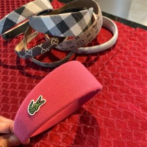 Lacoste Pink pique headband
